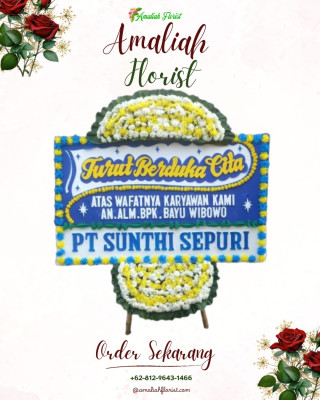 Papan Bunga Duka di Kayu Bongkok